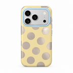 Silver Dot Saffron iPhone Case