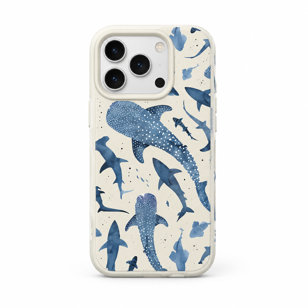Whale Study Oat iPhone Case