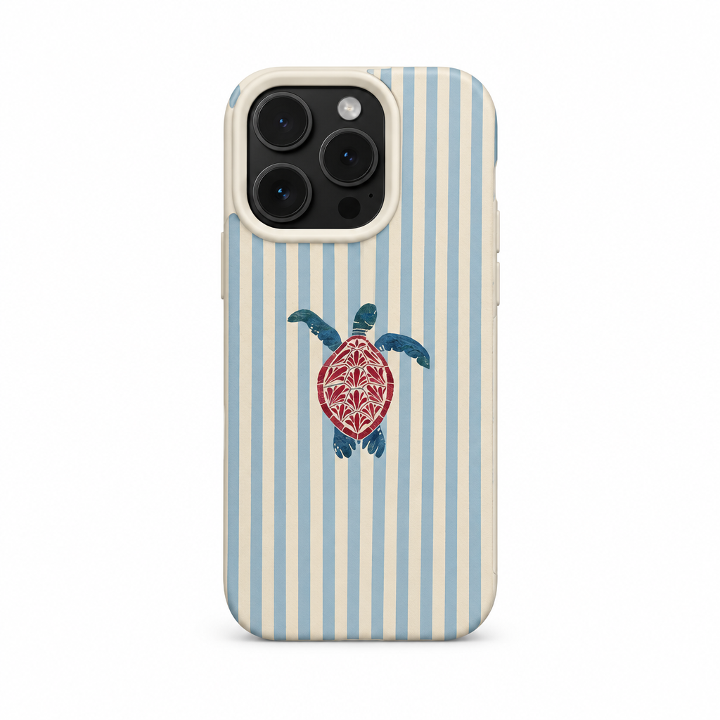 Turtle Stripe Chalk iPhone Case