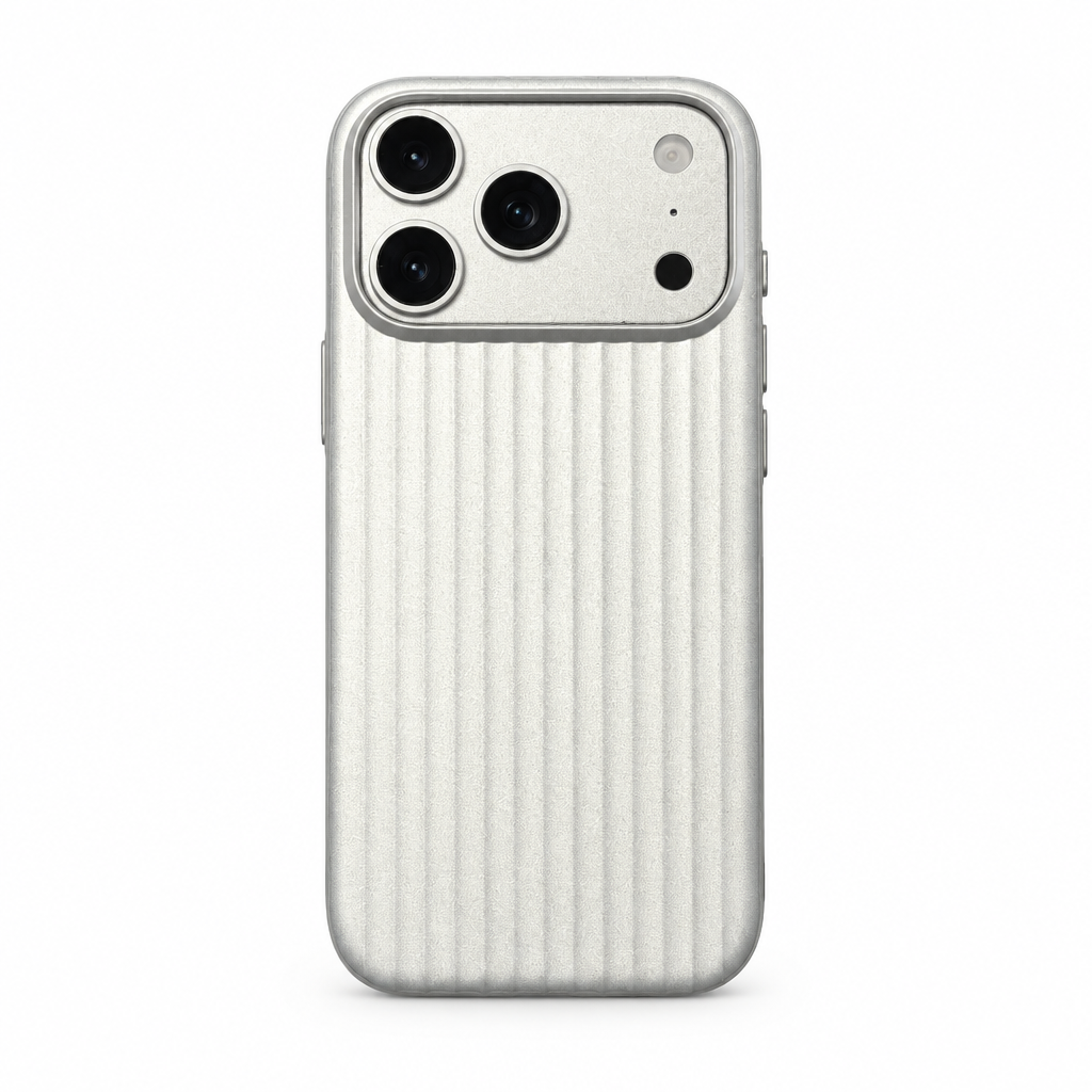 Luggage Stripe Pewter iPhone Case