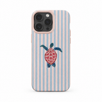 Turtle Stripe Blush iPhone Case