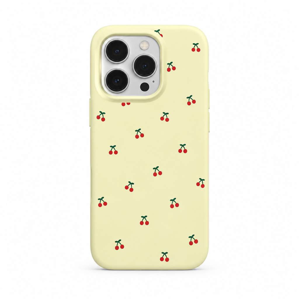 Cherry Bounce Cream iPhone Case
