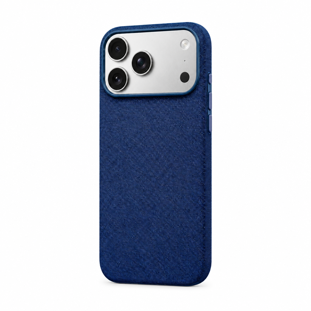 Woven Tech — Cobalt — iPhone Case — side view
