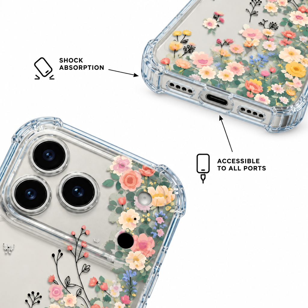 Flower Rush — Glass — iPhone Case — details
