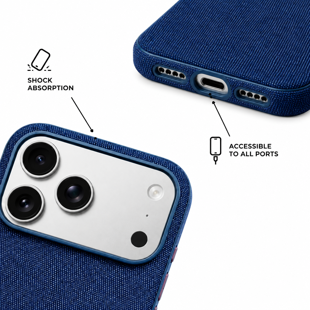 Woven Tech — Cobalt — iPhone Case — details