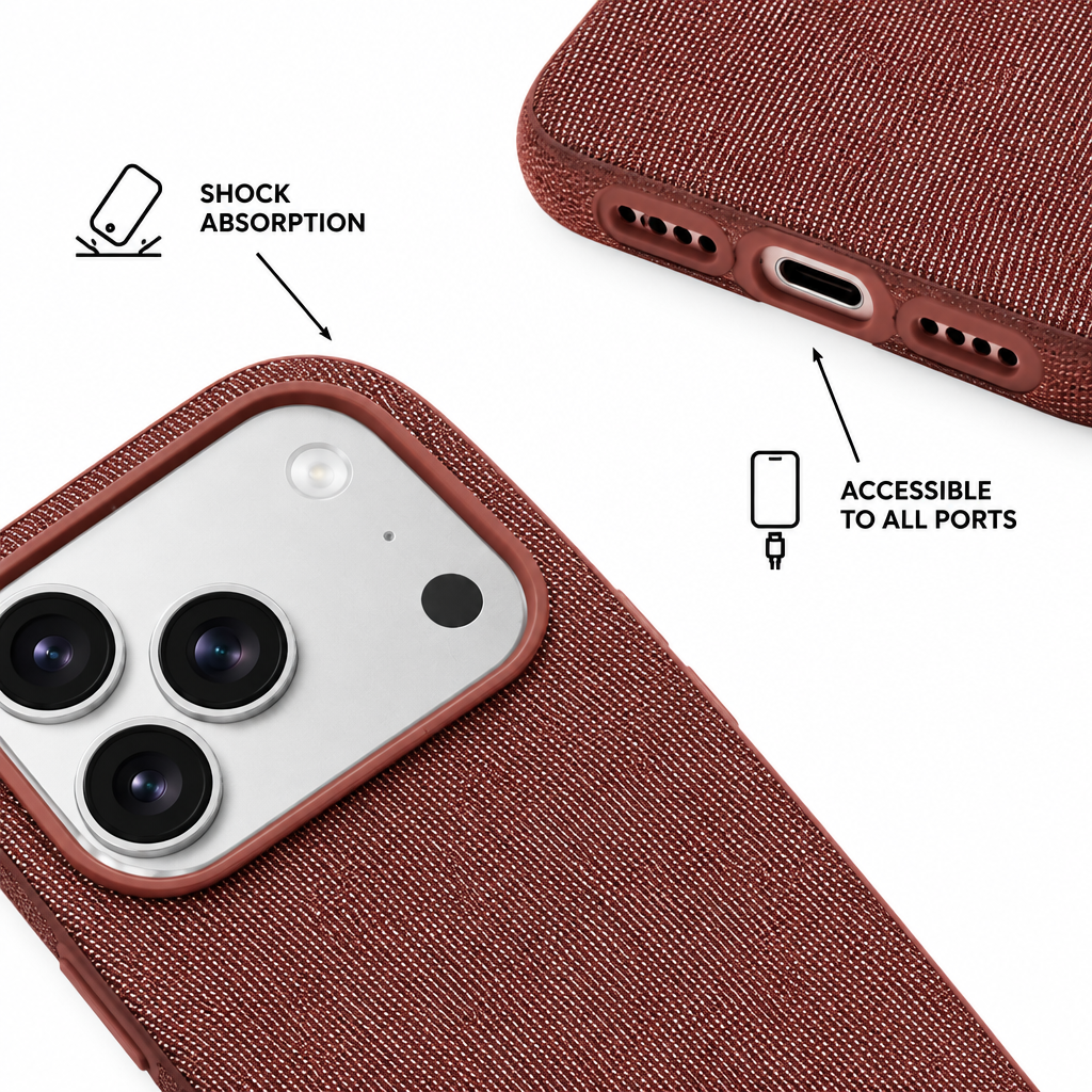 Woven Tech — Cocoa — iPhone Case — details