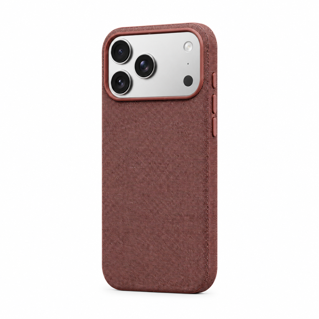 Woven Tech — Cocoa — iPhone Case — side view