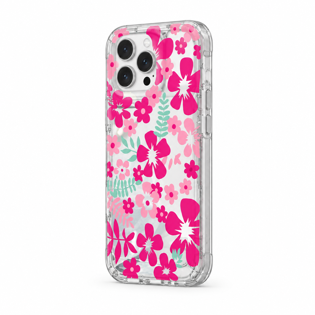 Clear Petal — Glass — iPhone Case — side view