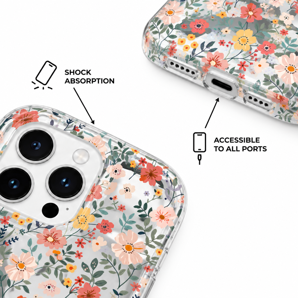 Retro Petal — Glass — iPhone Case — details