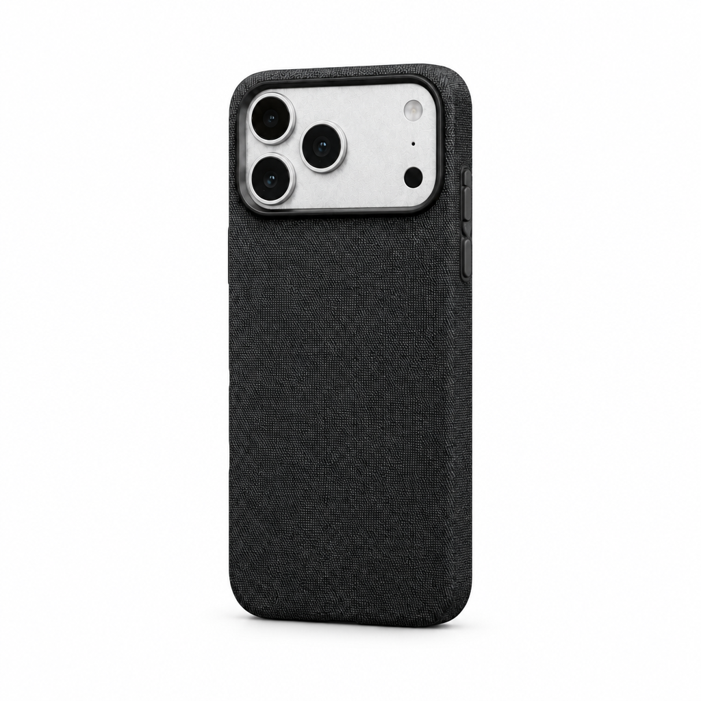 Tech Weave — Ink — iPhone Case — side view