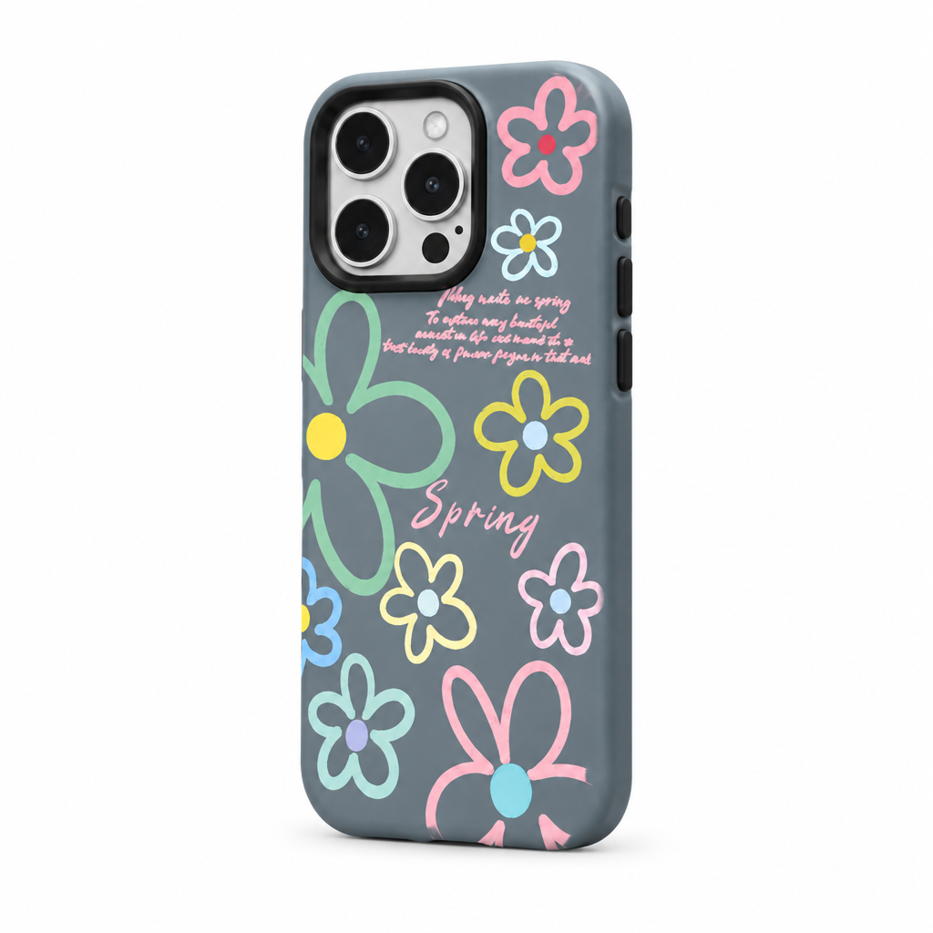 Spring Press — Ink — iPhone Case — side view