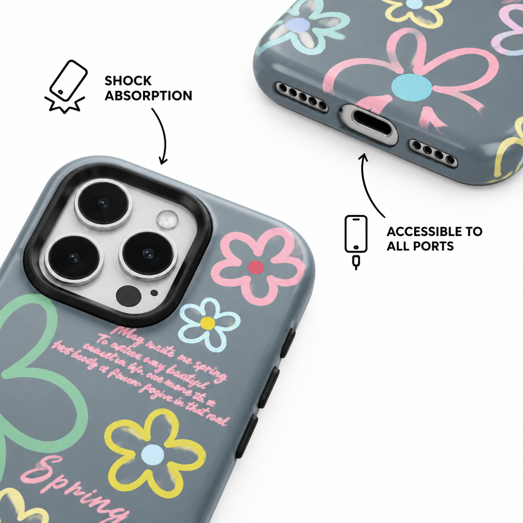 Spring Press — Ink — iPhone Case — details