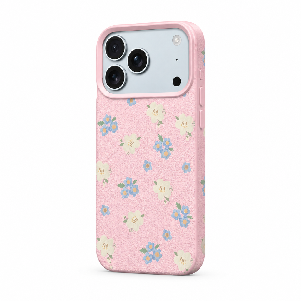 Petal Press — Blush — iPhone Case — side view