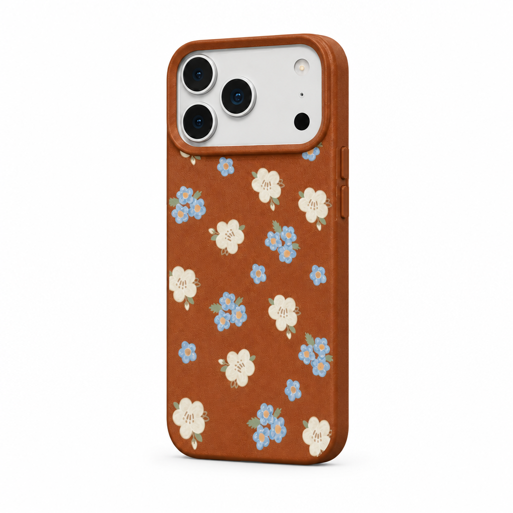 Petal Press — Cocoa — iPhone Case — side view