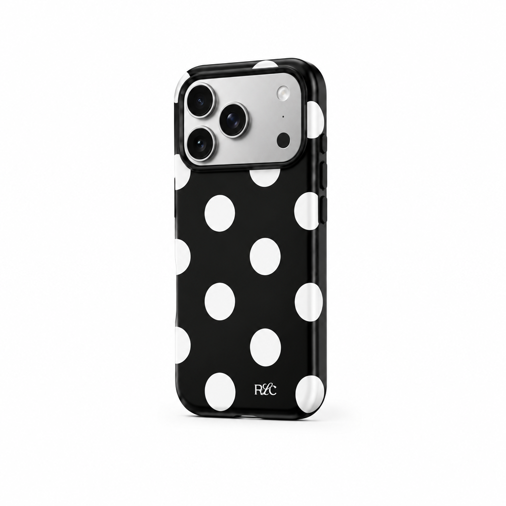 Big Dot — Ink — iPhone Case — side view