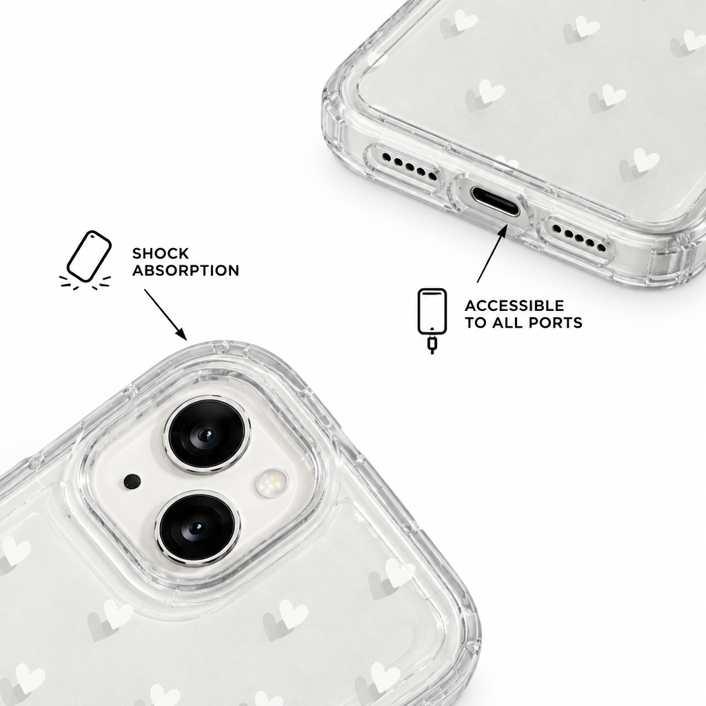Clear Heart — Arcade — iPhone Case — details