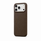 Leather Grain — Cocoa — iPhone Case — side view