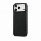 Leather Grain — Ink — iPhone Case — side view