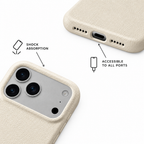 Leather Grain — Chalk — iPhone Case — details