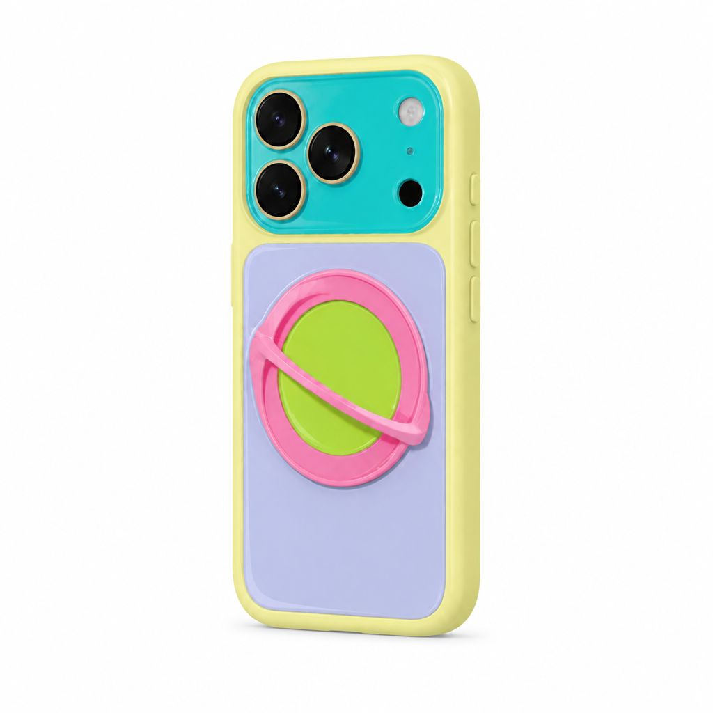 Contrast Stand — Cobalt — iPhone Case — side view
