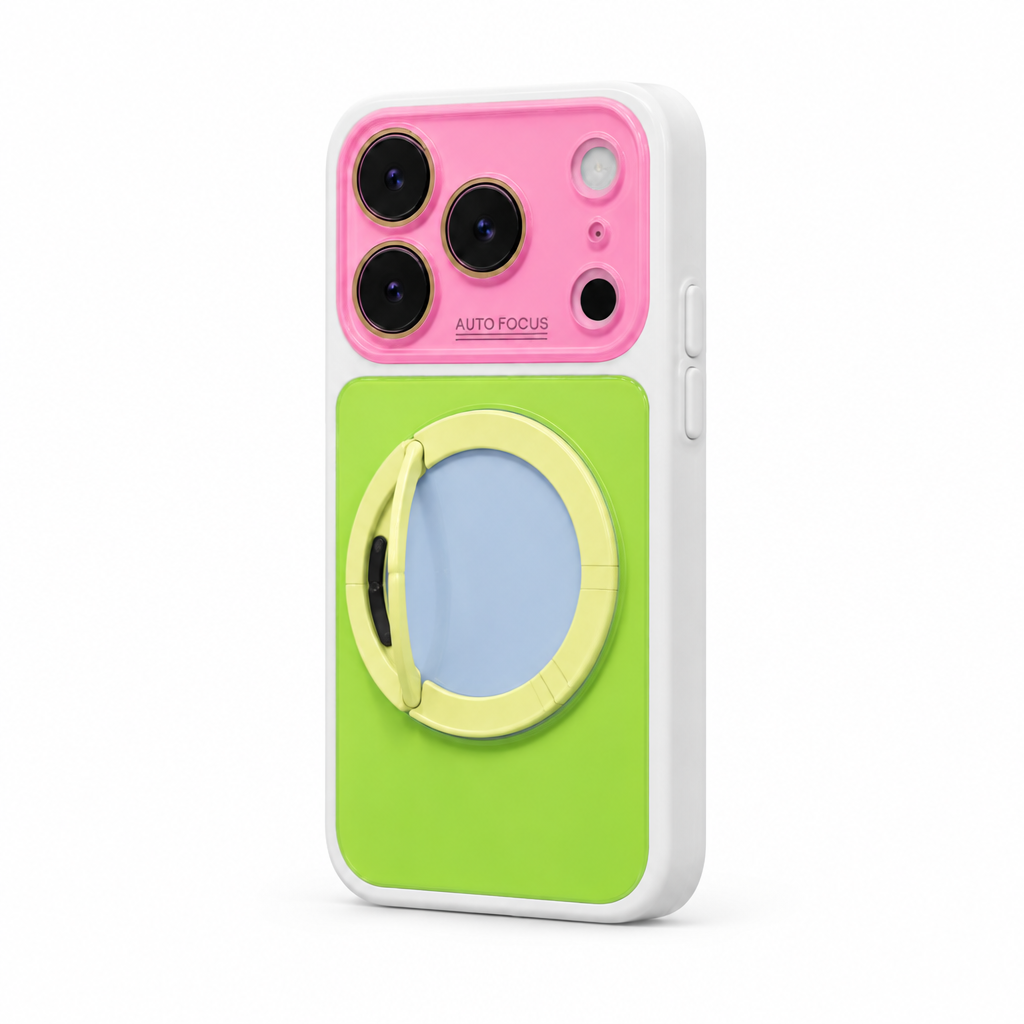 Contrast Stand — Sage — iPhone Case — side view