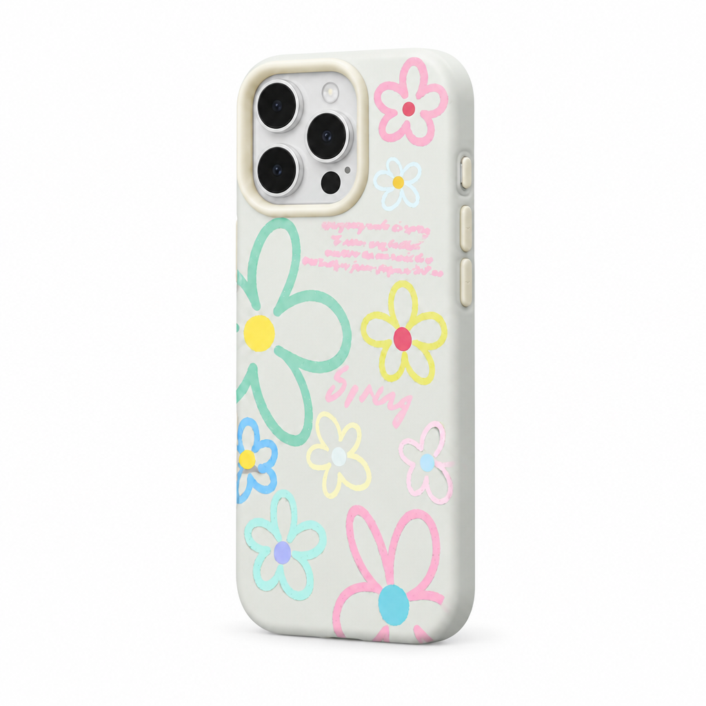 Spring Press — Chalk — iPhone Case — side view
