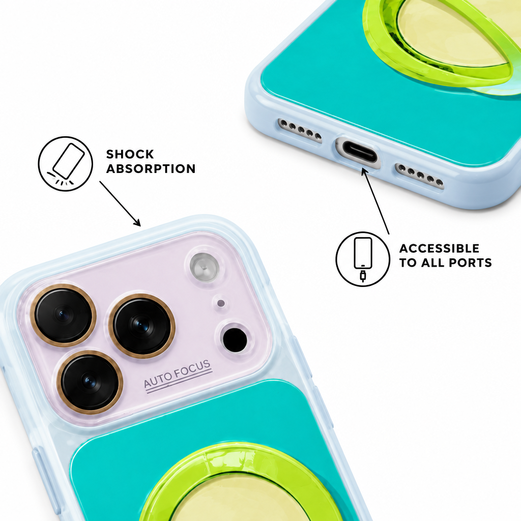 Contrast Stand — Fern — iPhone Case — details