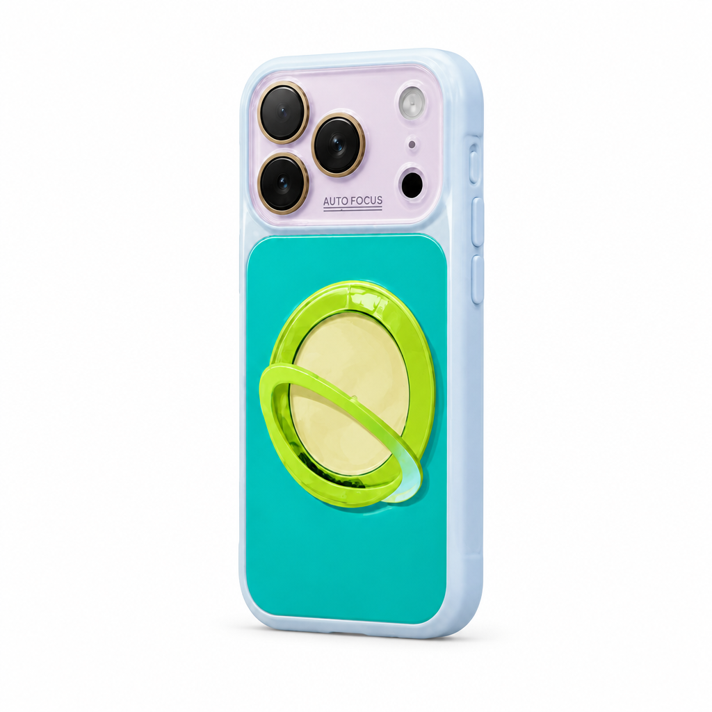 Contrast Stand — Fern — iPhone Case — side view