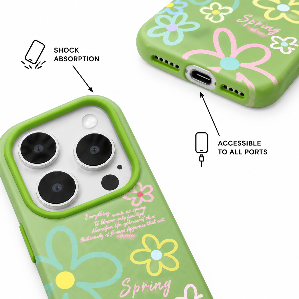 Spring Press — Fern — iPhone Case — details