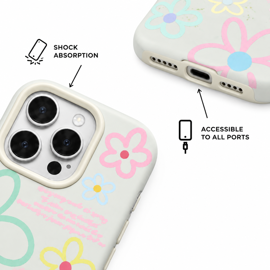 Spring Press — Chalk — iPhone Case — details