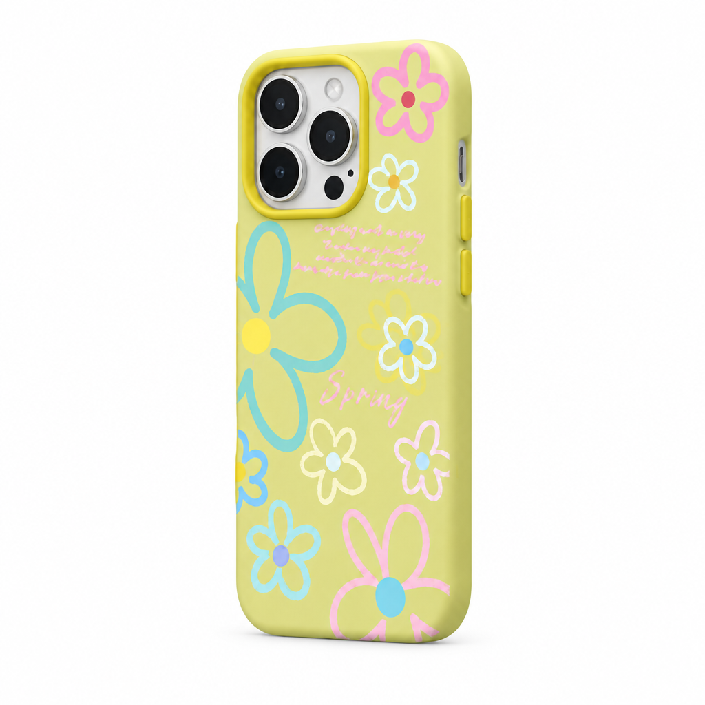 Spring Press — Saffron — iPhone Case — side view