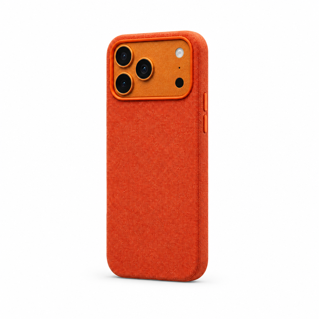 Tech Weave — Amber — iPhone Case — side view