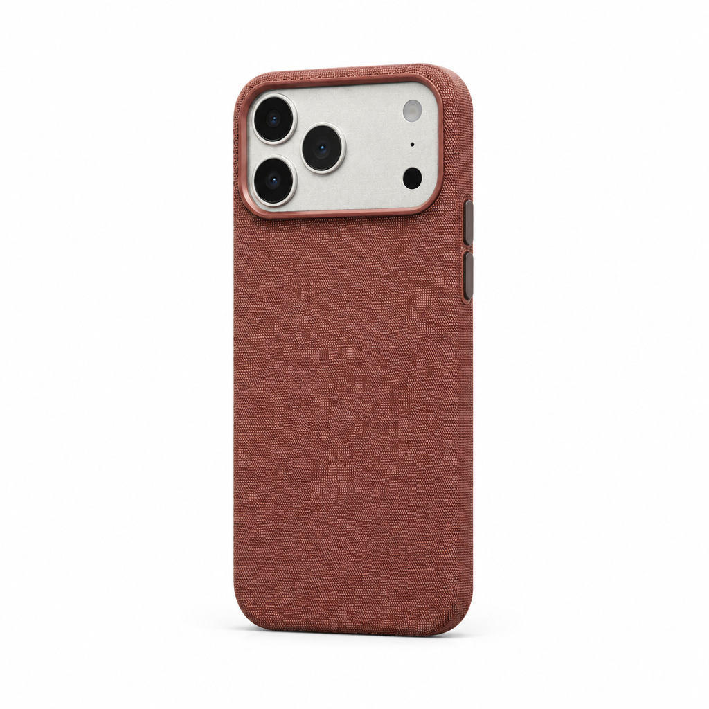 Tech Weave — Cocoa — iPhone Case — side view