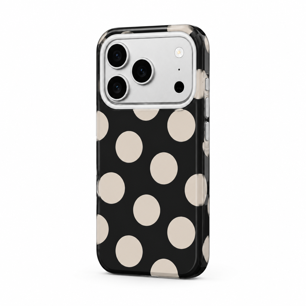 Silver Dot — Ink — iPhone Case — side view