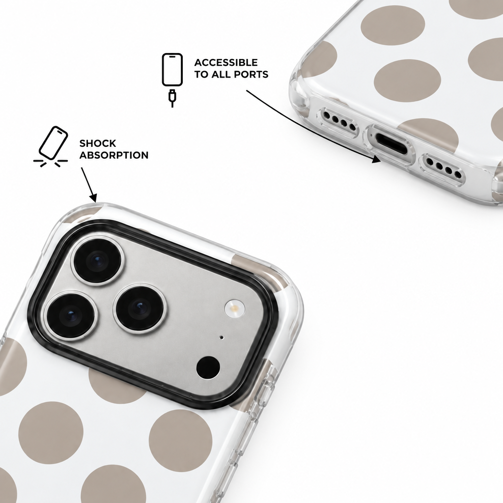 Silver Dot — Chalk — iPhone Case — details