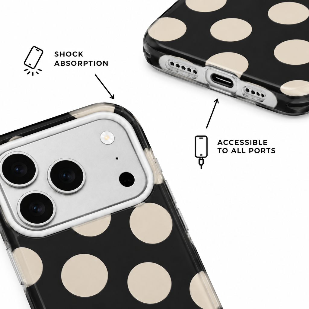 Silver Dot — Ink — iPhone Case — details