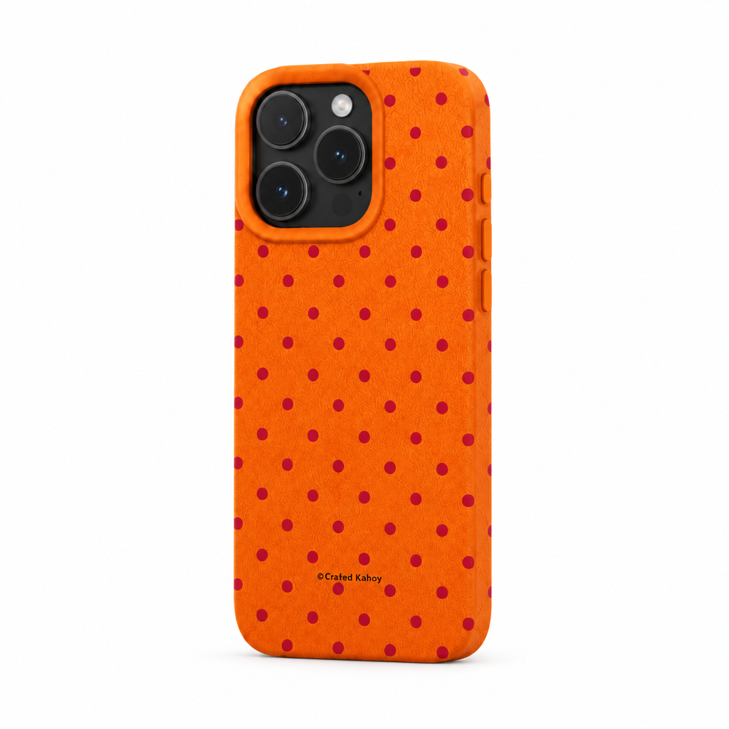 Lichee Dot — Amber — iPhone Case — side view