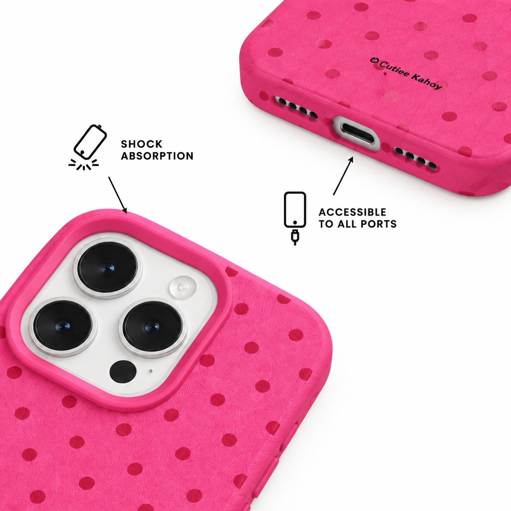 Lichee Dot — Cherry — iPhone Case — details