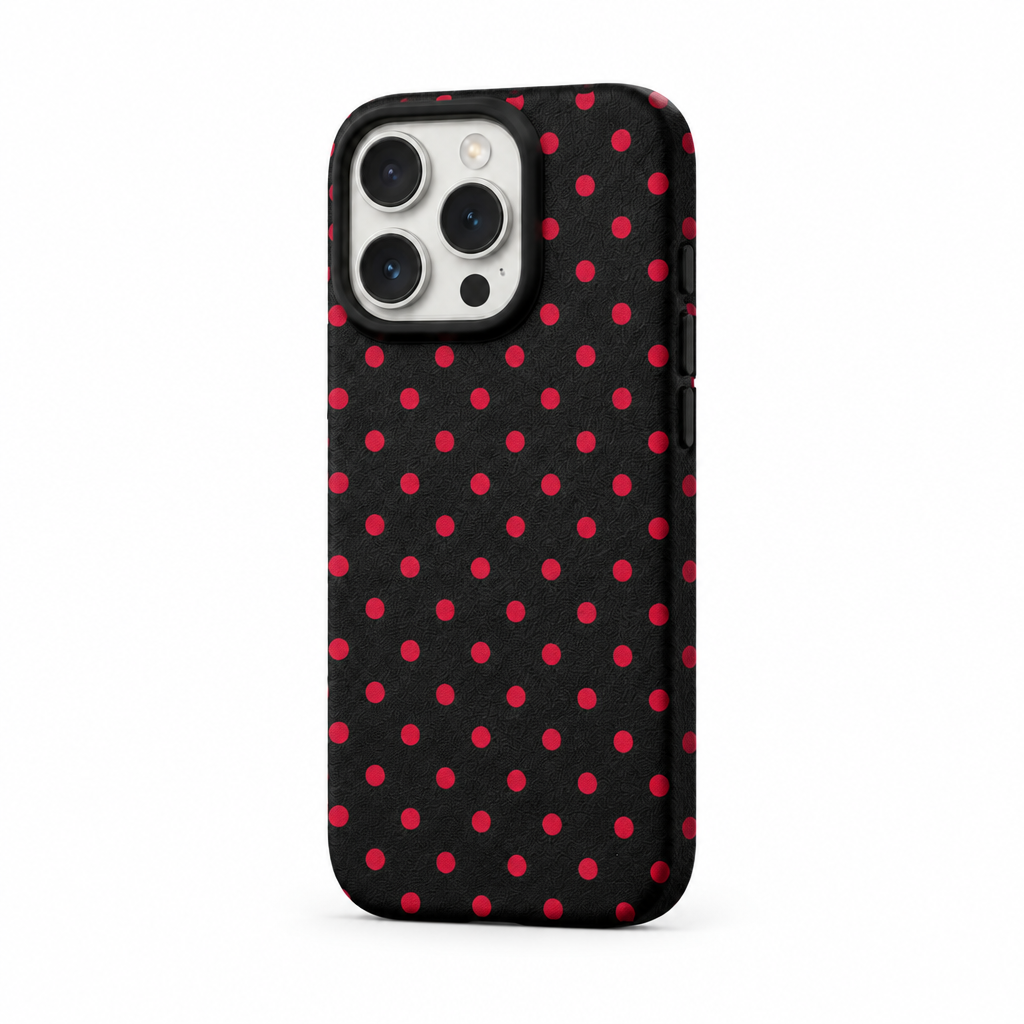 Lichee Dot — Ink — iPhone Case — side view