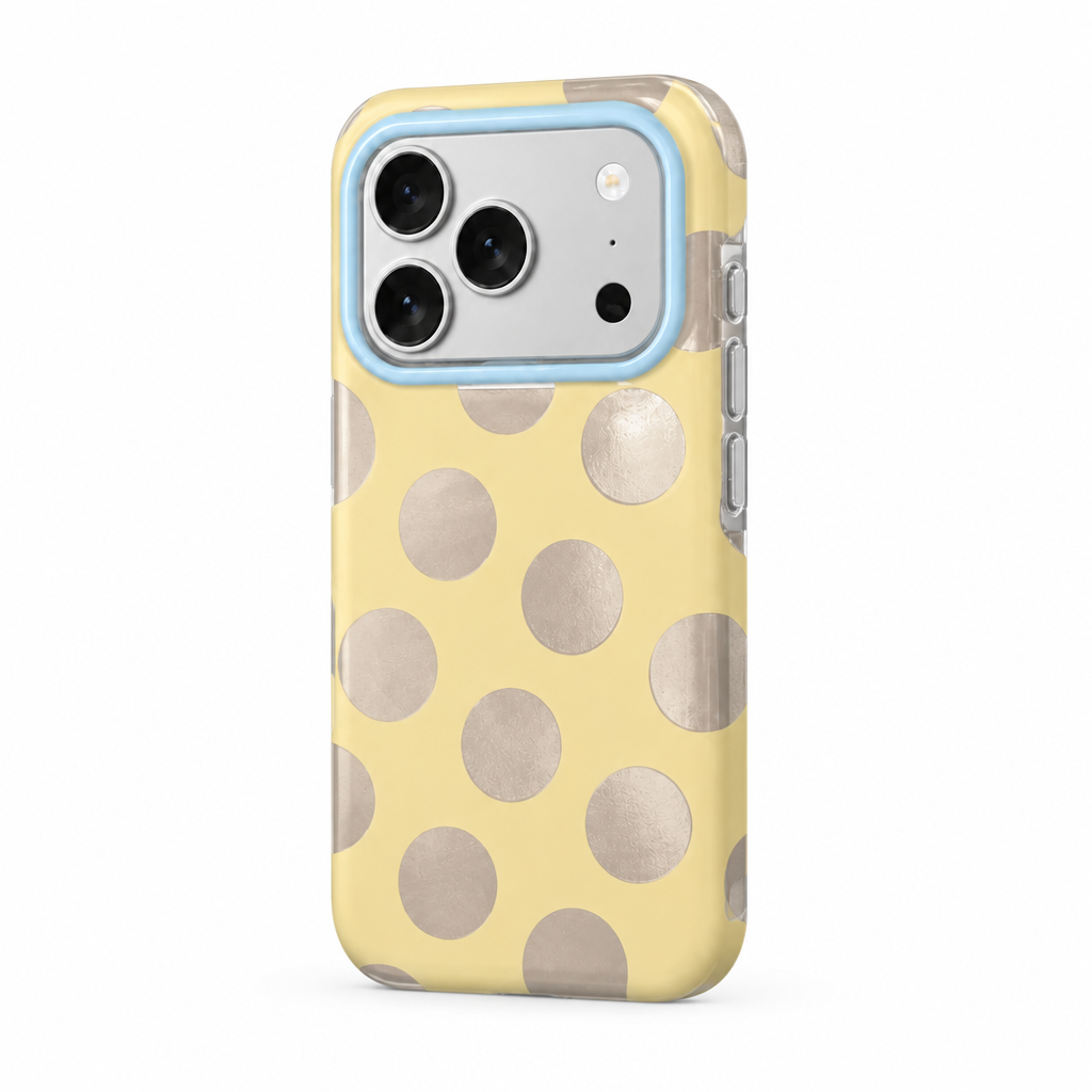 Silver Dot — Saffron — iPhone Case — side view