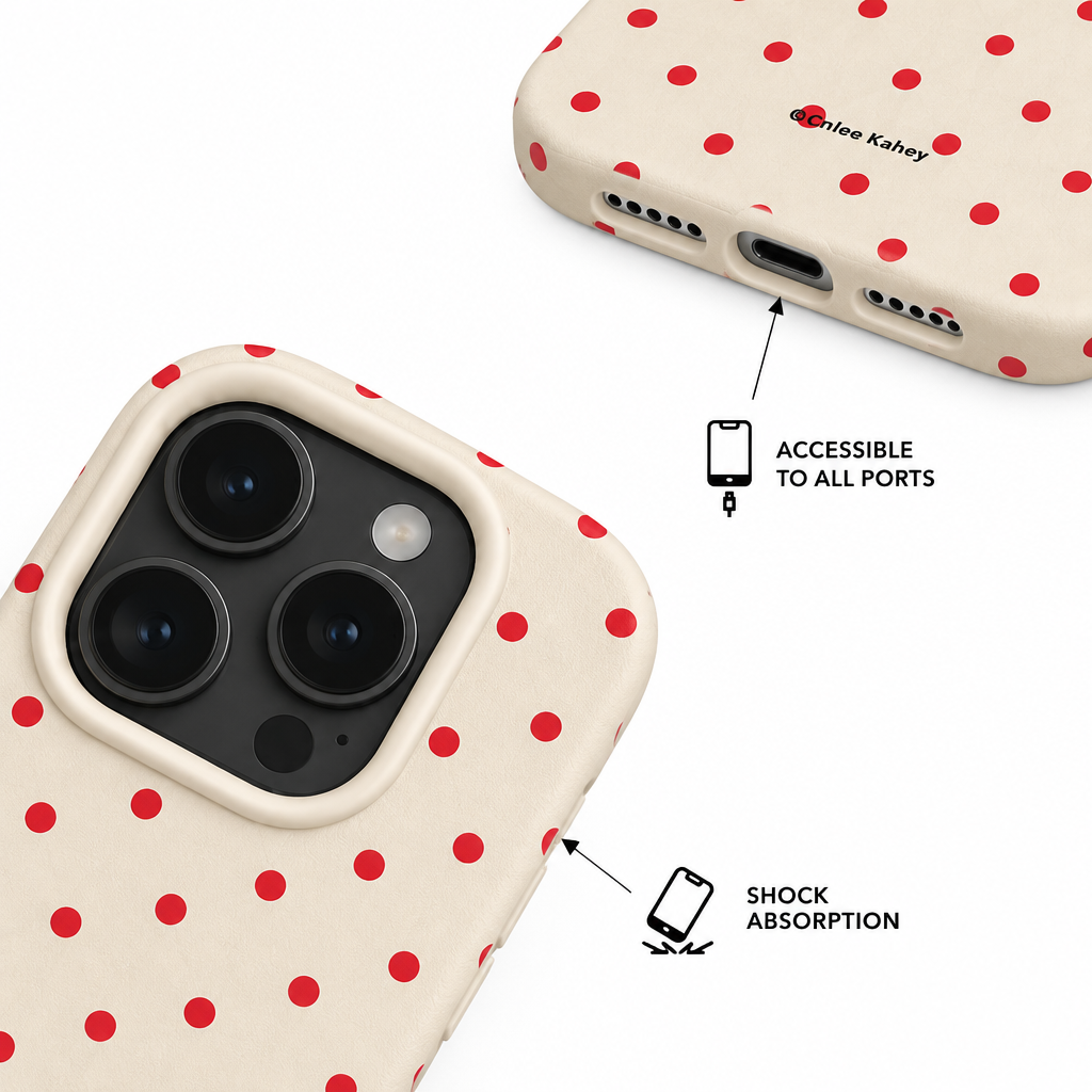 Lichee Dot — Chalk — iPhone Case — details
