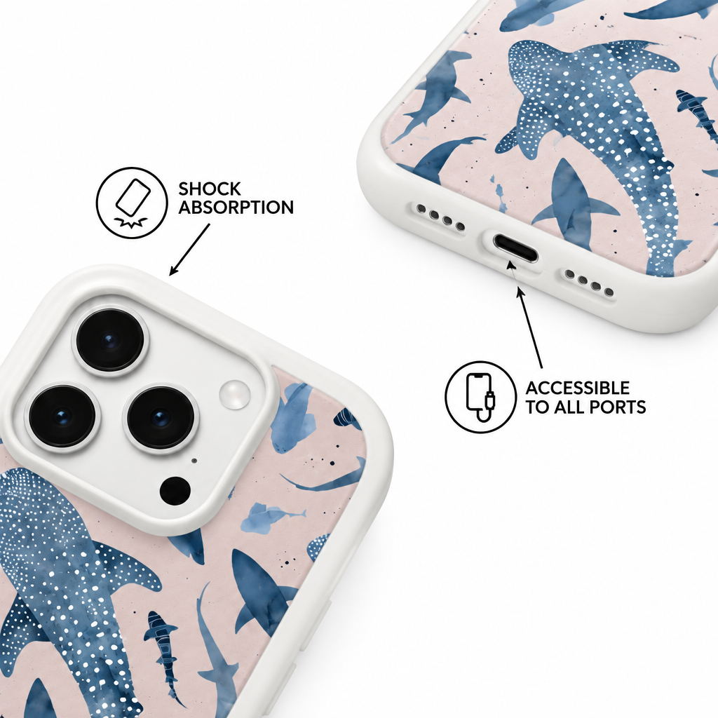 Whale Study — Rosewater — iPhone Case — details