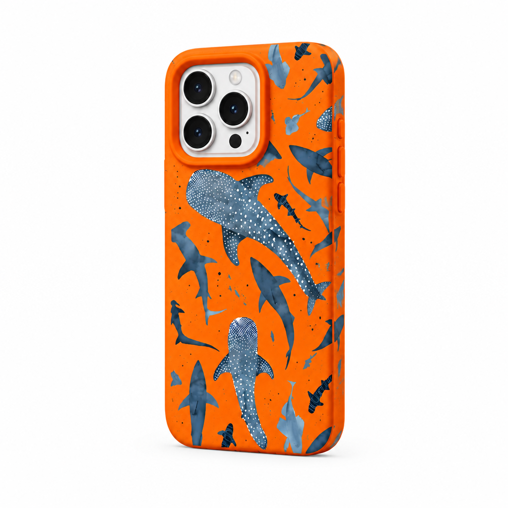 Whale Study — Amber — iPhone Case — side view