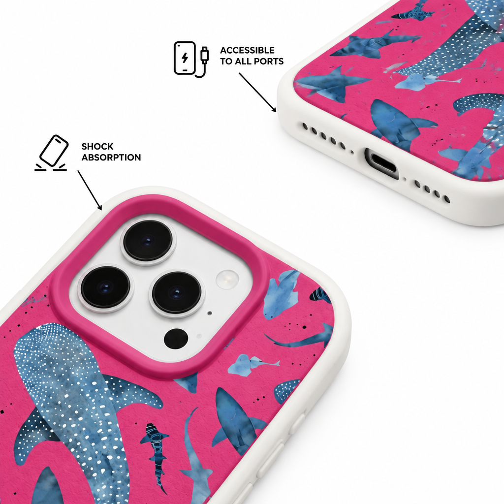 Whale Study — Blush — iPhone Case — details