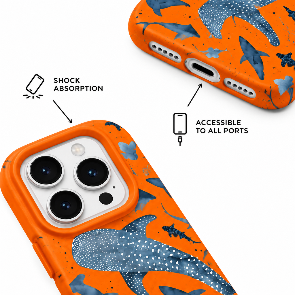 Whale Study — Amber — iPhone Case — details
