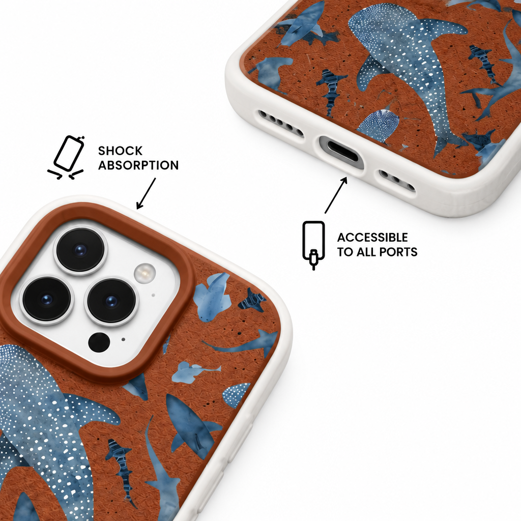 Whale Study — Cocoa — iPhone Case — details