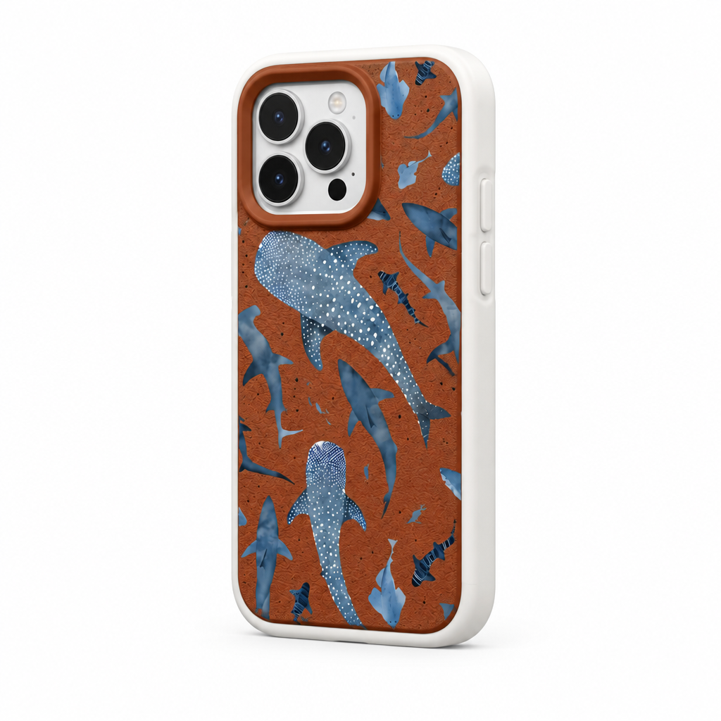 Whale Study — Cocoa — iPhone Case — side view