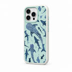 Whale Study — Cobalt — iPhone Case — side view