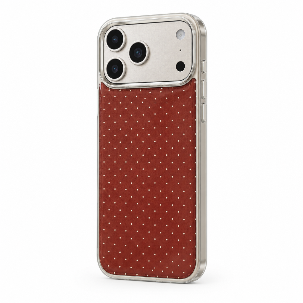Foil Dot — Cherry — iPhone Case — side view