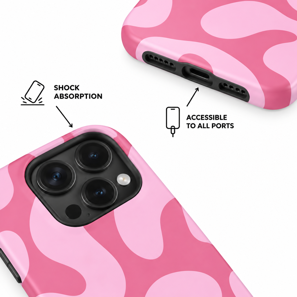 Double Pink — Bloom — iPhone Case — details